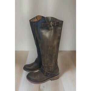 FREEBIRD Contra Distressed Leather Moto Boot SZ 8